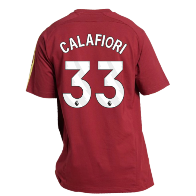 2025-2026 Arsenal UBP Tee (Noble Maroon) (Calafiori 33)
