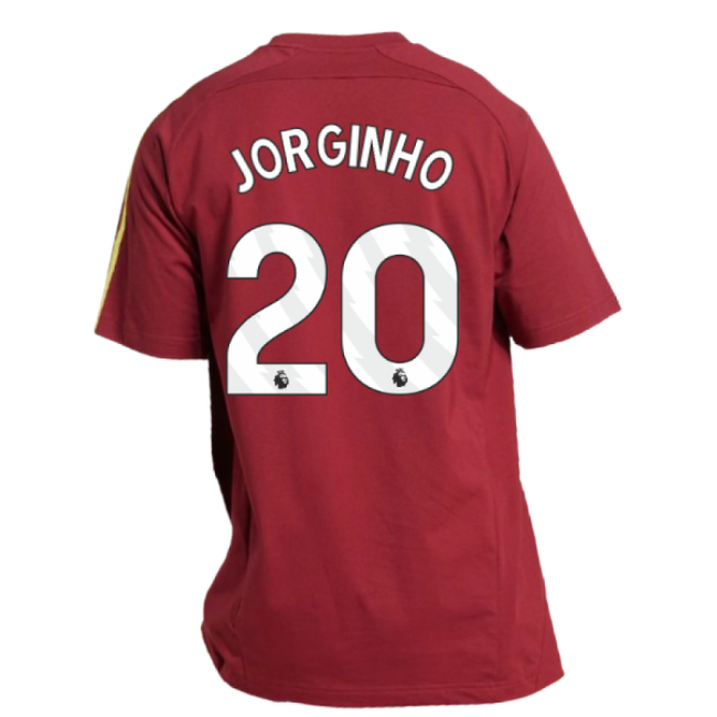 2025-2026 Arsenal UBP Tee (Noble Maroon) (Jorginho 20)