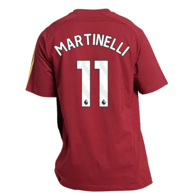 2025-2026 Arsenal UBP Tee (Noble Maroon) (Martinelli 11)