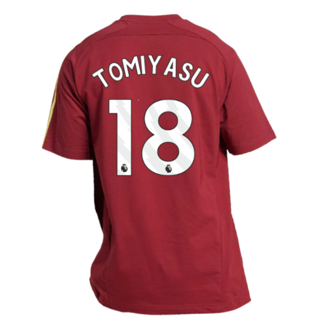 2025-2026 Arsenal UBP Tee (Noble Maroon) (Tomiyasu 18)