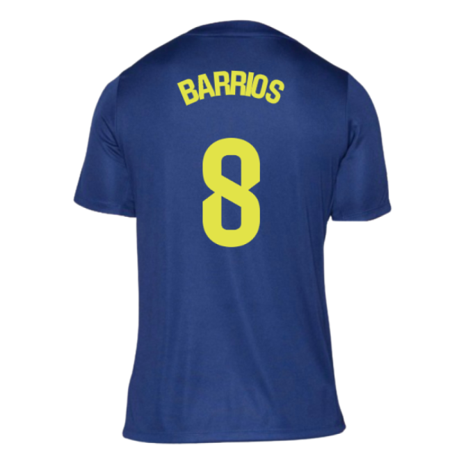 2025-2026 Atletico Madrid Pre-Match Shirt (Blue-Yellow) (Barrios 8)