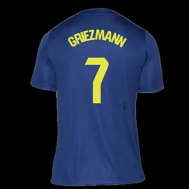 2025-2026 Atletico Madrid Pre-Match Shirt (Blue-Yellow) (Griezmann 7)