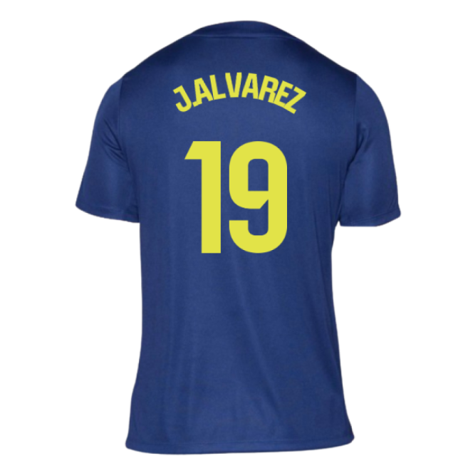 2025-2026 Atletico Madrid Pre-Match Shirt (Blue-Yellow) (J.Alvarez 19)