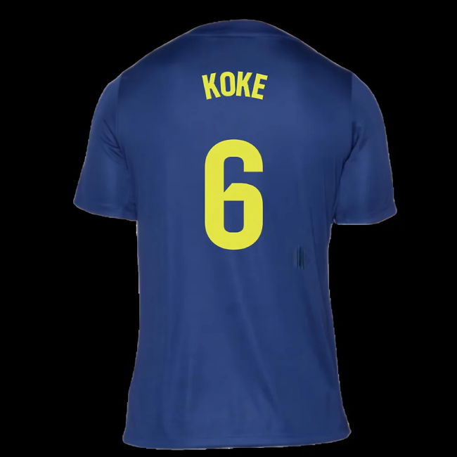 2025-2026 Atletico Madrid Pre-Match Shirt (Blue-Yellow) (Koke 6)