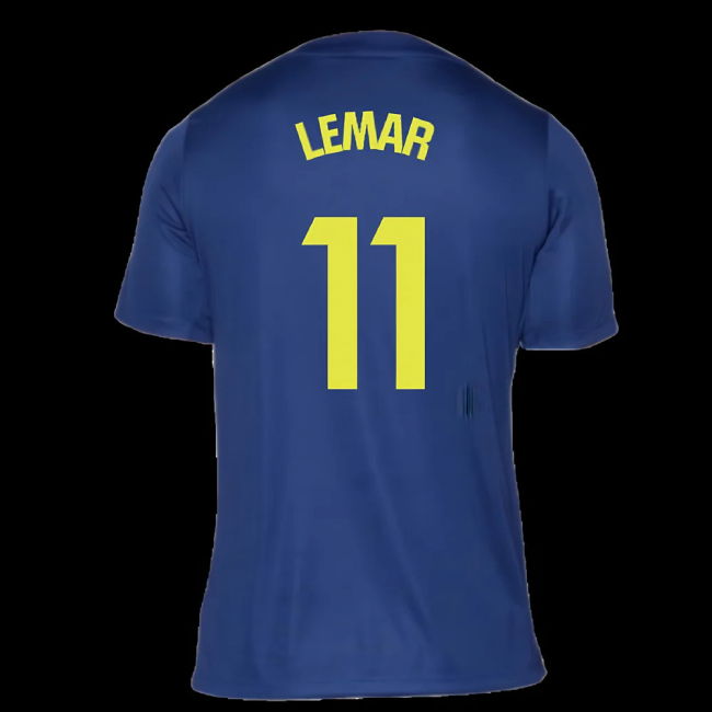 2025-2026 Atletico Madrid Pre-Match Shirt (Blue-Yellow) (Lemar 11)