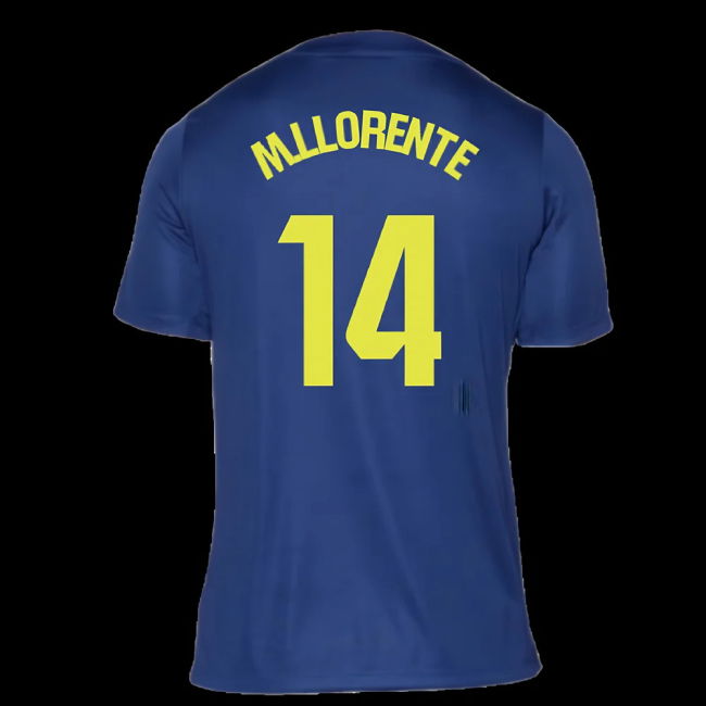 2025-2026 Atletico Madrid Pre-Match Shirt (Blue-Yellow) (M.Llorente 14)
