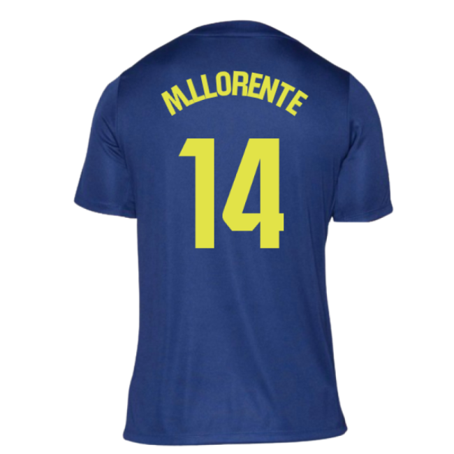 2025-2026 Atletico Madrid Pre-Match Shirt (Blue-Yellow) (M.Llorente 14)