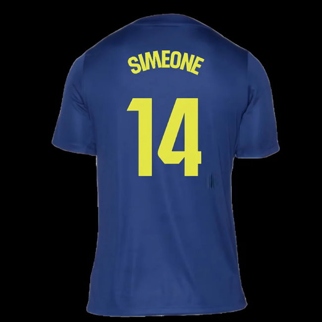2025-2026 Atletico Madrid Pre-Match Shirt (Blue-Yellow) (Simeone 14)