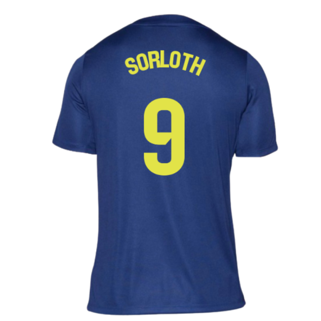 2025-2026 Atletico Madrid Pre-Match Shirt (Blue-Yellow) (Sorloth 9)