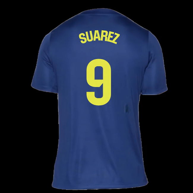 2025-2026 Atletico Madrid Pre-Match Shirt (Blue-Yellow) (Suarez 9)