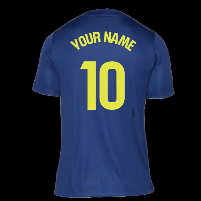 2025-2026 Atletico Madrid Pre-Match Shirt (Blue-Yellow) (Your Name)