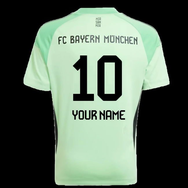 2025-2026 Bayern Munich Home Goalkeeper Shirt (Glory Mint) - Kids (Your Name)