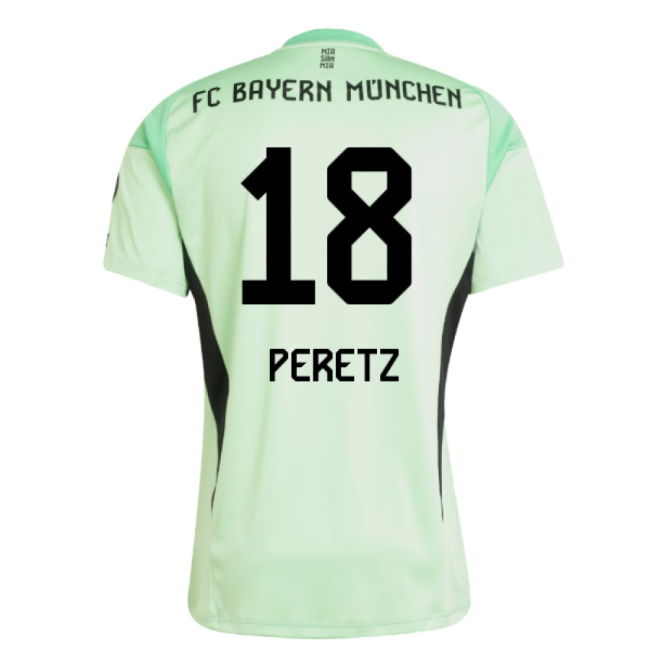 2025-2026 Bayern Munich Home Goalkeeper Shirt (Glory Mint) (Peretz 18)