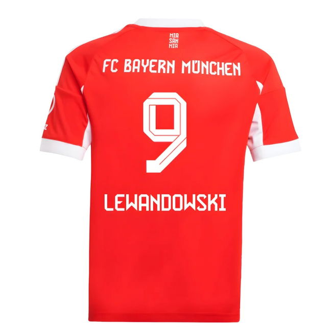 2025-2026 Bayern Munich Home Shirt (Kids) (Lewandowski 9)