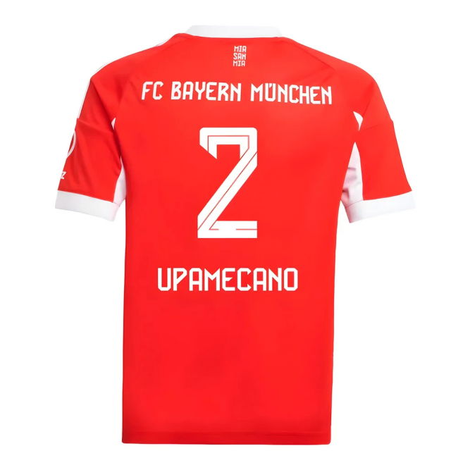 2025-2026 Bayern Munich Home Shirt (Kids) (Upamecano 2)