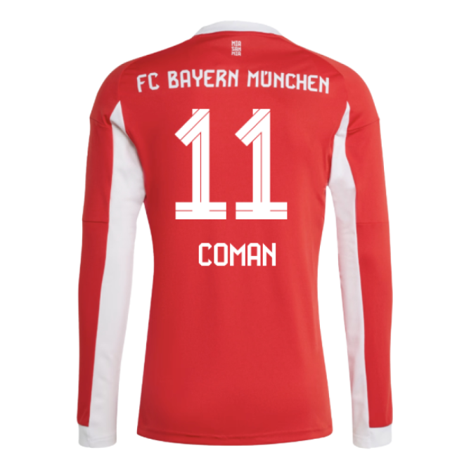 2025-2026 Bayern Munich Long Sleeve Home Shirt (Coman 11)