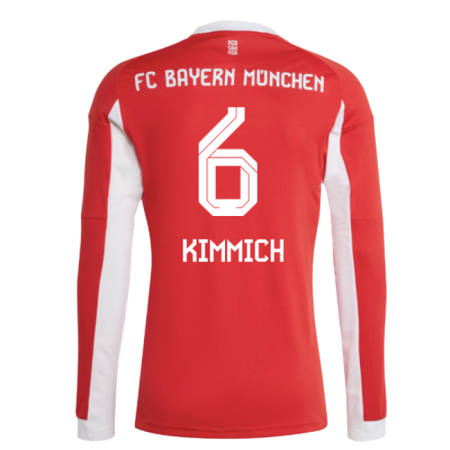 2025-2026 Bayern Munich Long Sleeve Home Shirt (Kimmich 6)