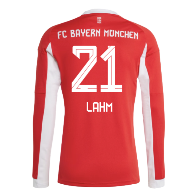 2025-2026 Bayern Munich Long Sleeve Home Shirt (Lahm 21)