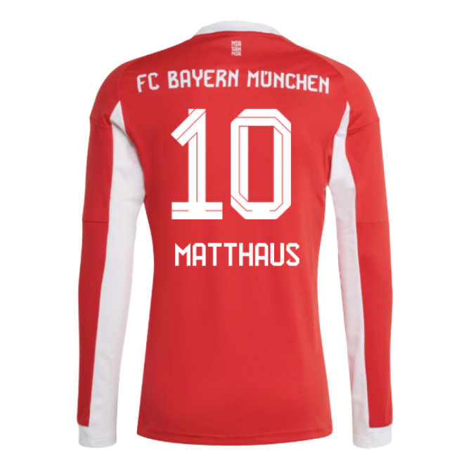 2025-2026 Bayern Munich Long Sleeve Home Shirt (Matthaus 10)