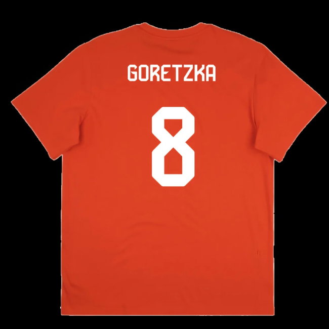 2025-2026 Bayern Munich Seasonal Graphic Tee (Red) (Goretzka 8)
