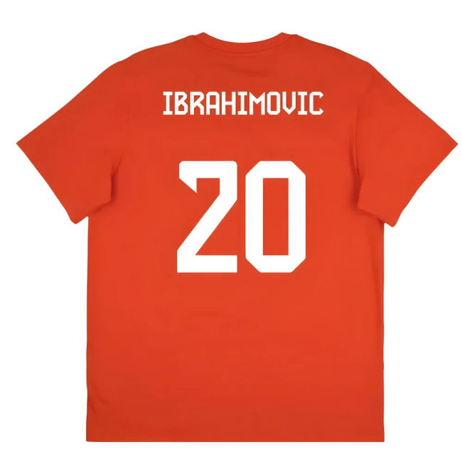 2025-2026 Bayern Munich Seasonal Graphic Tee (Red) (Ibrahimovic 20)