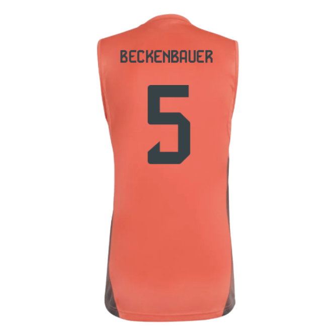 2025-2026 Bayern Munich Sleeveless Jersey (Easy Coral) (Beckenbauer 5)