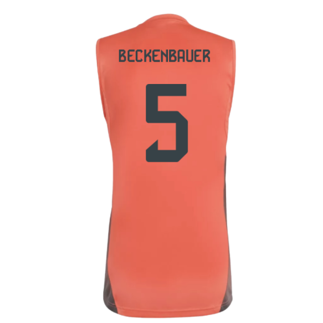 2025-2026 Bayern Munich Sleeveless Jersey (Easy Coral) (Beckenbauer 5)