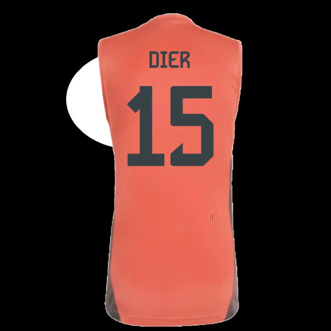 2025-2026 Bayern Munich Sleeveless Jersey (Easy Coral) (Dier 15)