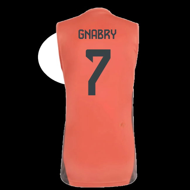 2025-2026 Bayern Munich Sleeveless Jersey (Easy Coral) (Gnabry 7)