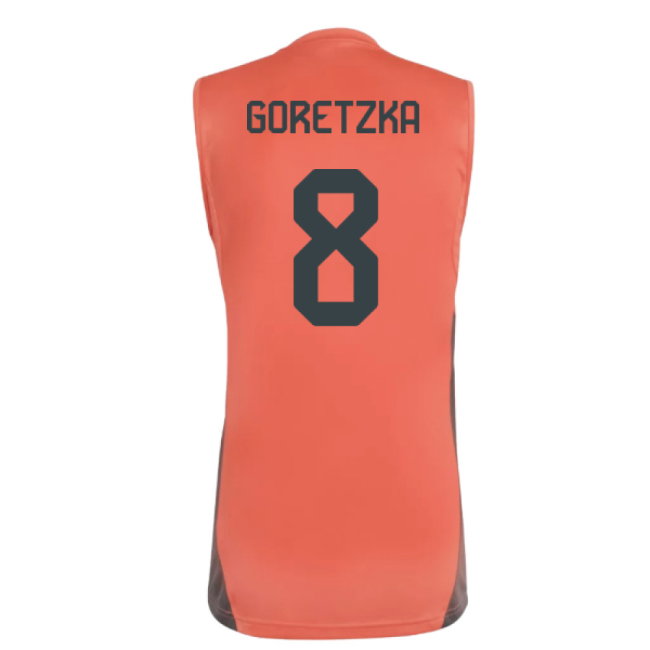 2025-2026 Bayern Munich Sleeveless Jersey (Easy Coral) (Goretzka 8)