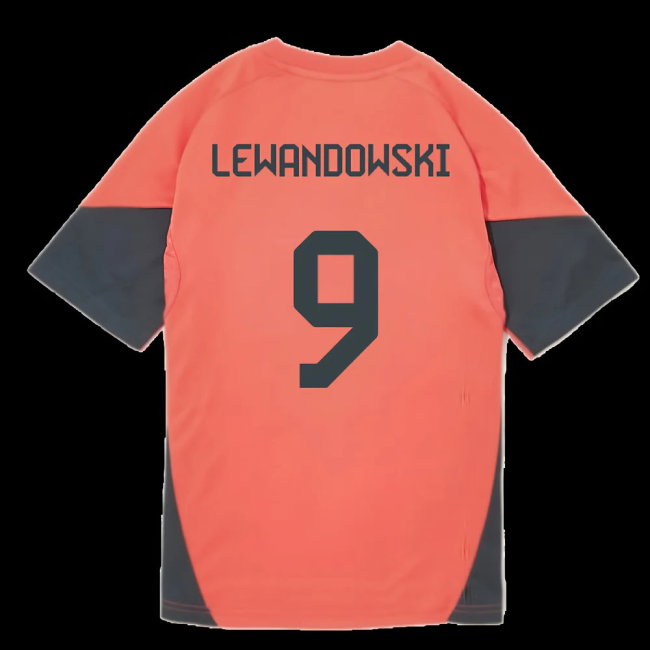 2025-2026 Bayern Munich Training Shirt (Easy Coral) - Kids (Lewandowski 9)