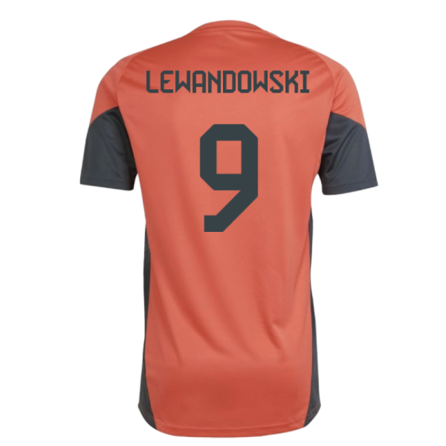 2025-2026 Bayern Munich Training Shirt (Easy Coral) (Lewandowski 9)