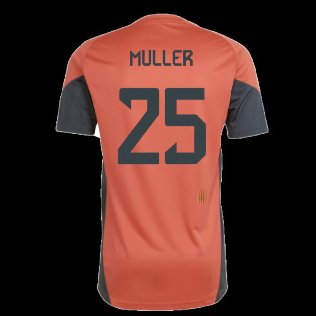 2025-2026 Bayern Munich Training Shirt (Easy Coral) (Muller 25)