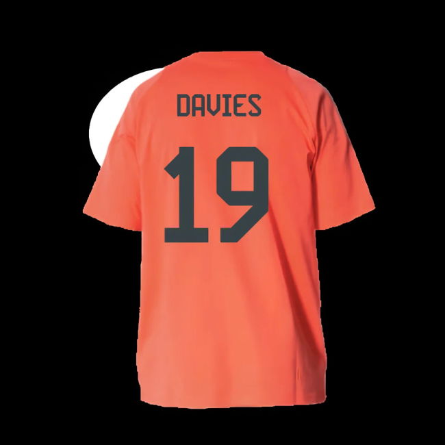 2025-2026 Bayern Munich Training Tee (Easy Coral) - Kids (Davies 19)