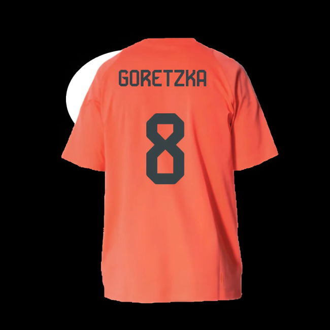 2025-2026 Bayern Munich Training Tee (Easy Coral) - Kids (Goretzka 8)