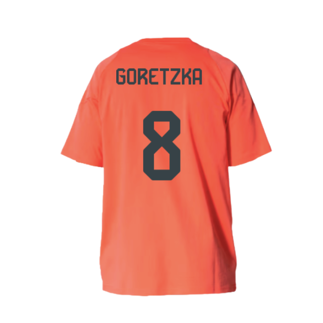2025-2026 Bayern Munich Training Tee (Easy Coral) - Kids (Goretzka 8)