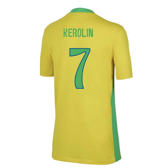 2025-2026 Brazil Womens Team Home Shirt (Kids) (Kerolin 7)