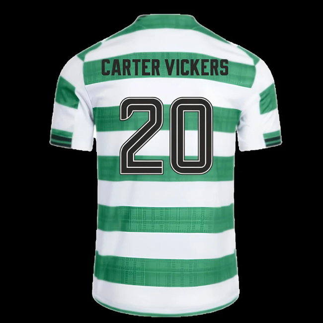 2025-2026 Celtic Home Shirt (No Sponsor) (Carter Vickers 20)