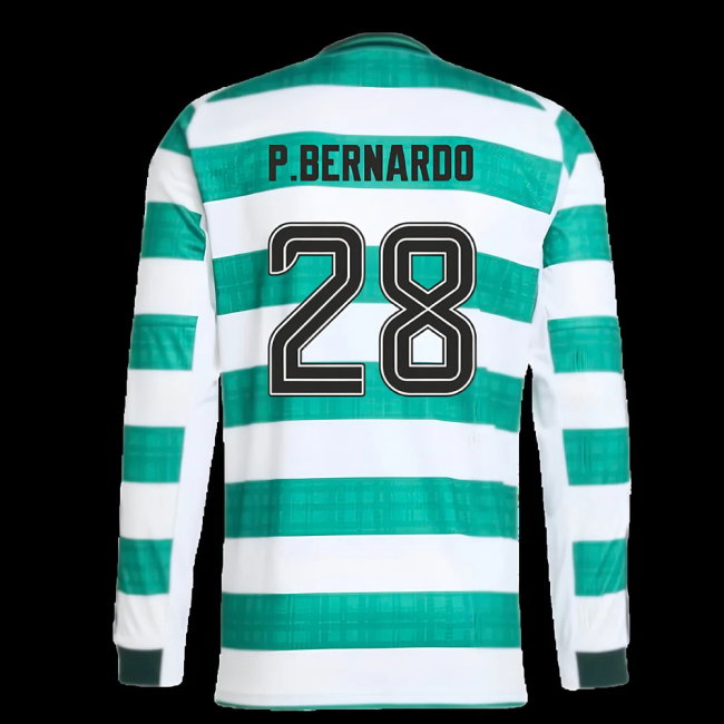 2025-2026 Celtic Long Sleeve Home Shirt (P.Bernardo 28)