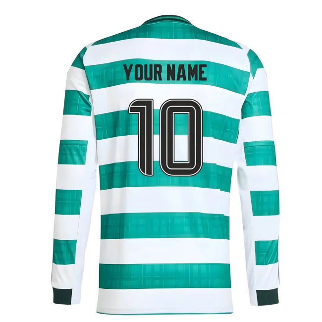 2025-2026 Celtic Long Sleeve Home Shirt (Your Name)