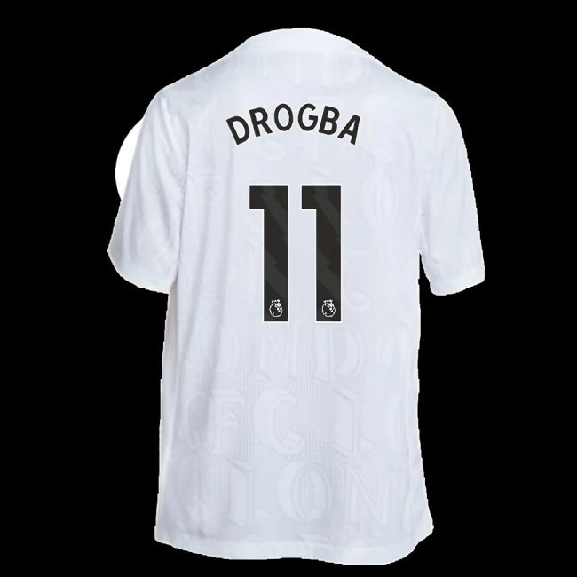 2025-2026 Chelsea Academy Pro Pre-Match Football Top (White) (Drogba 11)