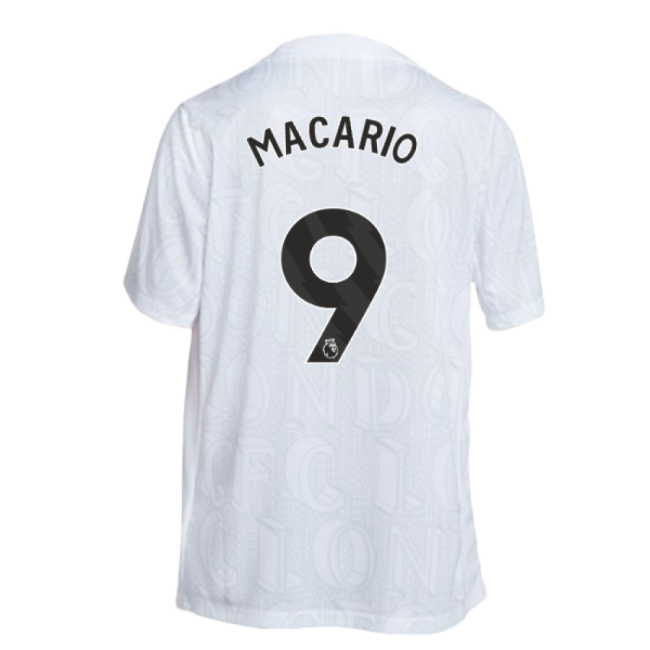 2025-2026 Chelsea Academy Pro Pre-Match Football Top (White) (Macario 9)
