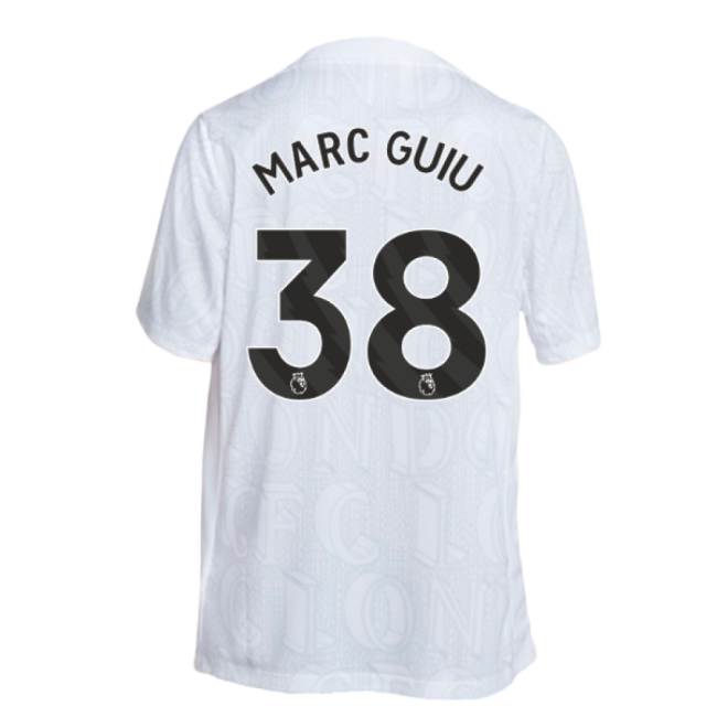 2025-2026 Chelsea Academy Pro Pre-Match Football Top (White) (Marc Guiu 38)