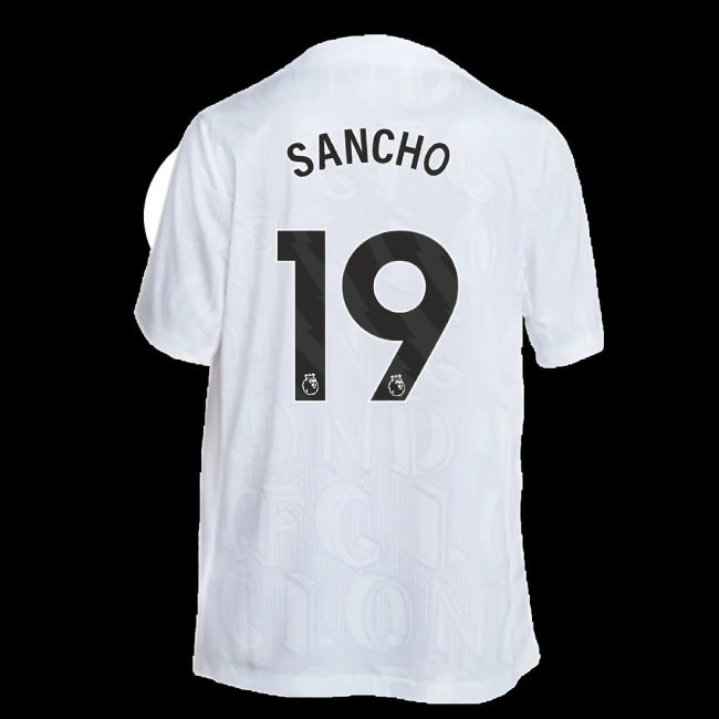 2025-2026 Chelsea Academy Pro Pre-Match Football Top (White) (Sancho 19)
