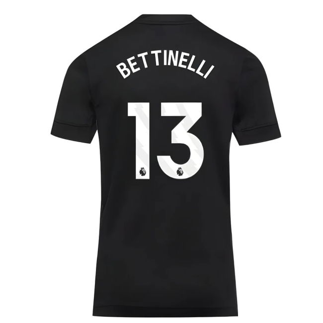 2025-2026 Chelsea Home Goalkeeper Shirt (Black) - Kids (Bettinelli 13)