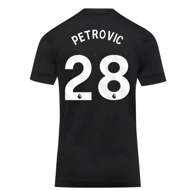 2025-2026 Chelsea Home Goalkeeper Shirt (Black) - Kids (Petrovic 28)