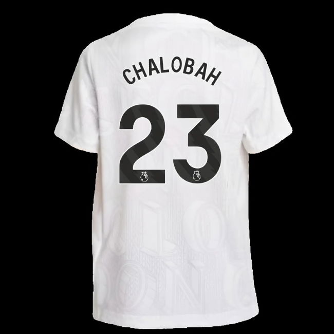 2025-2026 Chelsea Pre-Match Shirt (White) - Kids (Chalobah 23)