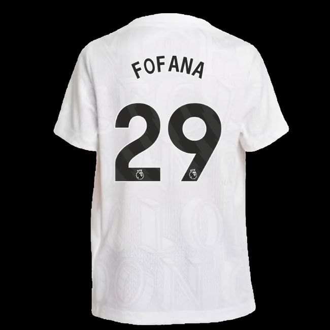 2025-2026 Chelsea Pre-Match Shirt (White) - Kids (Fofana 29)