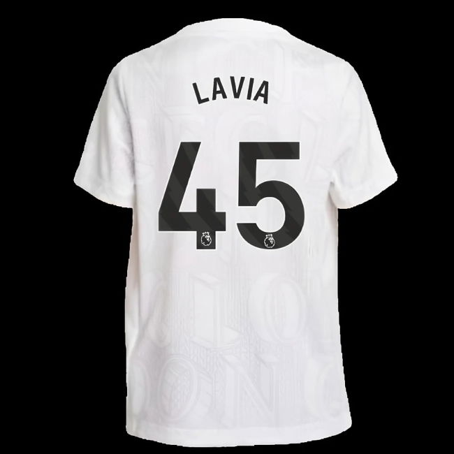 2025-2026 Chelsea Pre-Match Shirt (White) - Kids (Lavia 45)