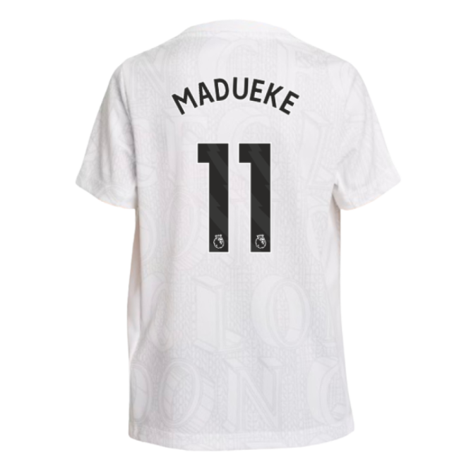 2025-2026 Chelsea Pre-Match Shirt (White) - Kids (Madueke 11)